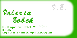 valeria bobek business card